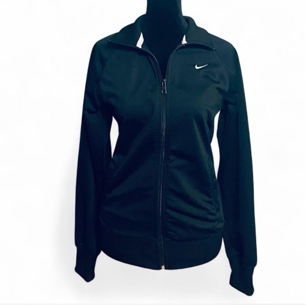 Nike Women's Black Zip-Up Bomber Jacket